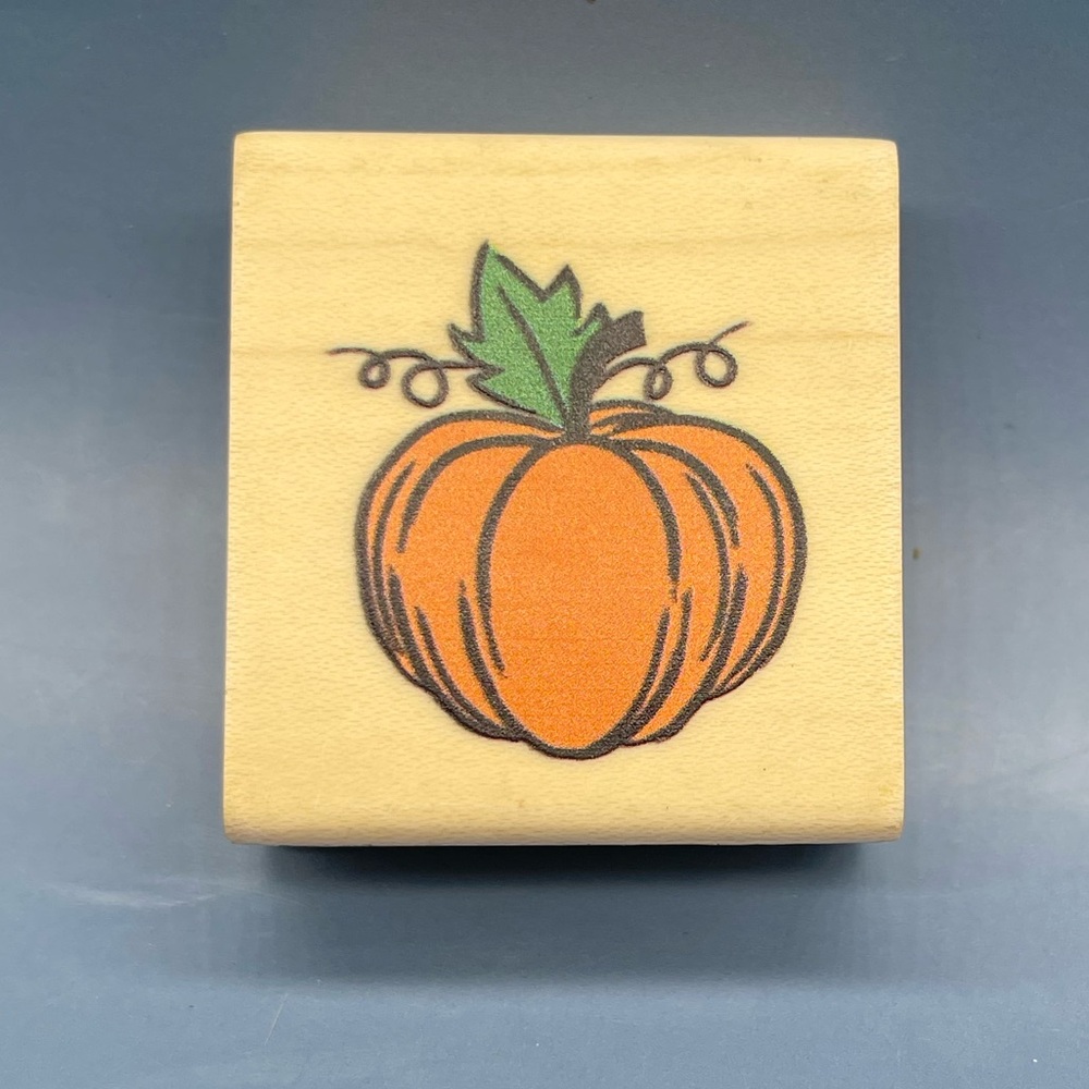 Cute Pumpkin Rubber Stamp 🎃